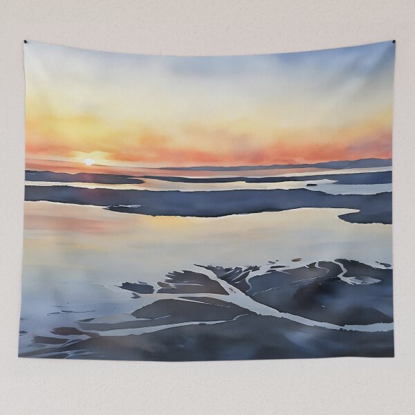 Item preview, Puget Sound Sunset (Watercolor) designed and sold by flyscenicair.