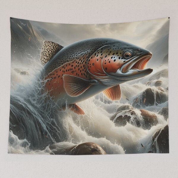 Item preview, SALMON GOING TO SPAWN designed and sold by origingallery.