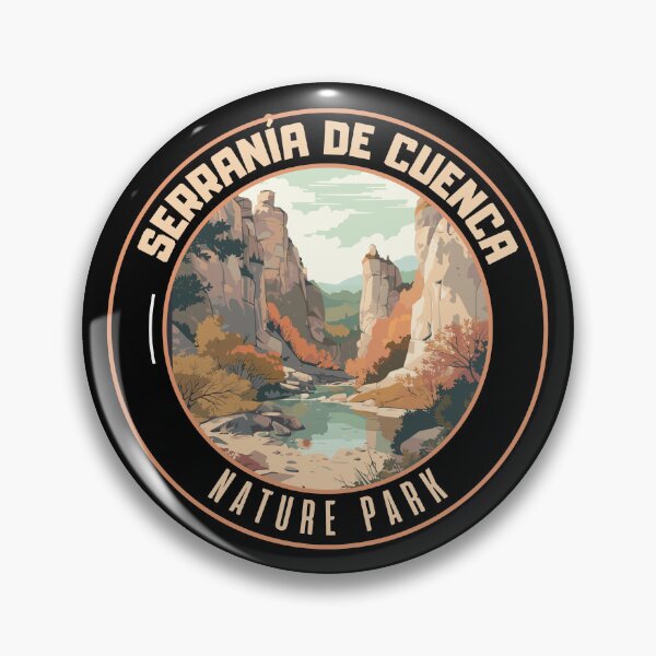 Item preview, Serrania de Cuenca Nature Park in Cuenca Spain Art Travel Emblem designed and sold by MaateoDesign.
