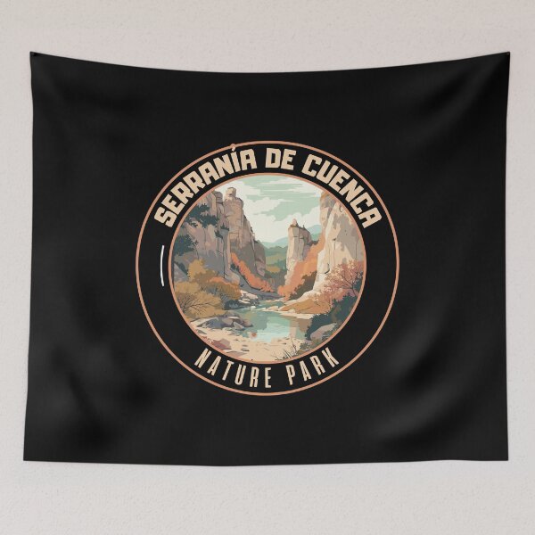 Item preview, Serrania de Cuenca Nature Park in Cuenca Spain Art Travel Emblem designed and sold by MaateoDesign.