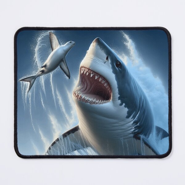 Item preview, WHITE SHARK ATTACKING A SEAL designed and sold by origingallery.