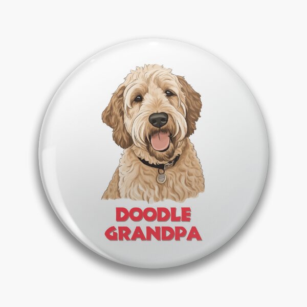 Item preview, Doodle Grandpa Cream Colored Labradoodle Looking Affectionately  designed and sold by PoodleDoodles4U.