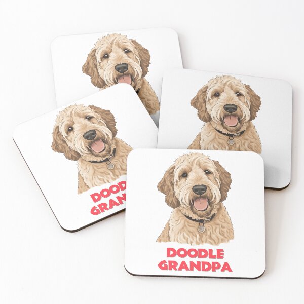 Item preview, Doodle Grandpa Cream Colored Labradoodle Looking Affectionately  designed and sold by PoodleDoodles4U.