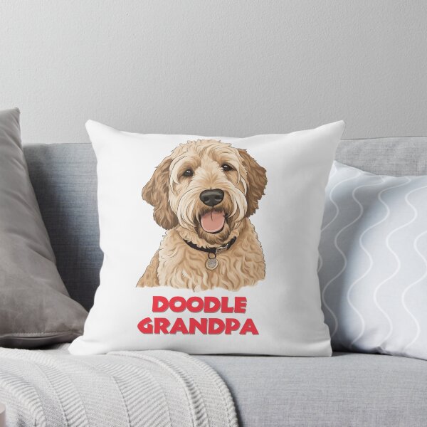 Item preview, Doodle Grandpa Cream Colored Labradoodle Looking Affectionately  designed and sold by PoodleDoodles4U.