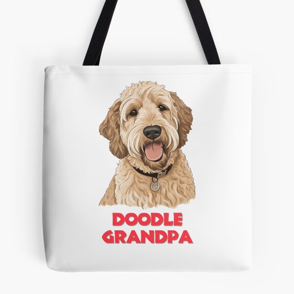 Item preview, Doodle Grandpa Cream Colored Labradoodle Looking Affectionately  designed and sold by PoodleDoodles4U.