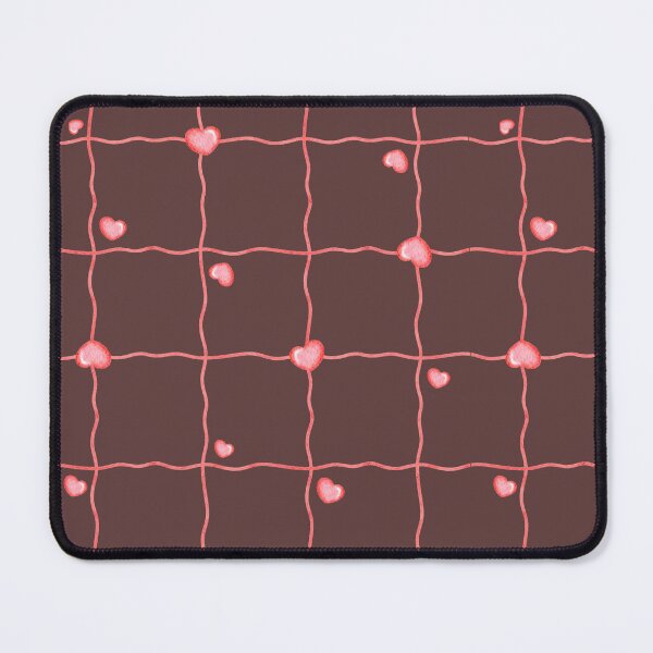 Item preview, Heart Grid Pattern on brown background designed and sold by Nastasiakhmnk.