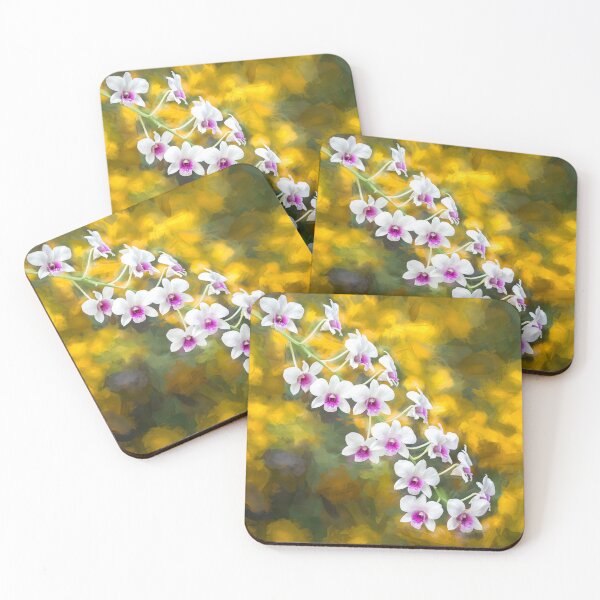 Item preview, White and Purple Dendrobium Orchids X126 designed and sold by RichFrancoCars.