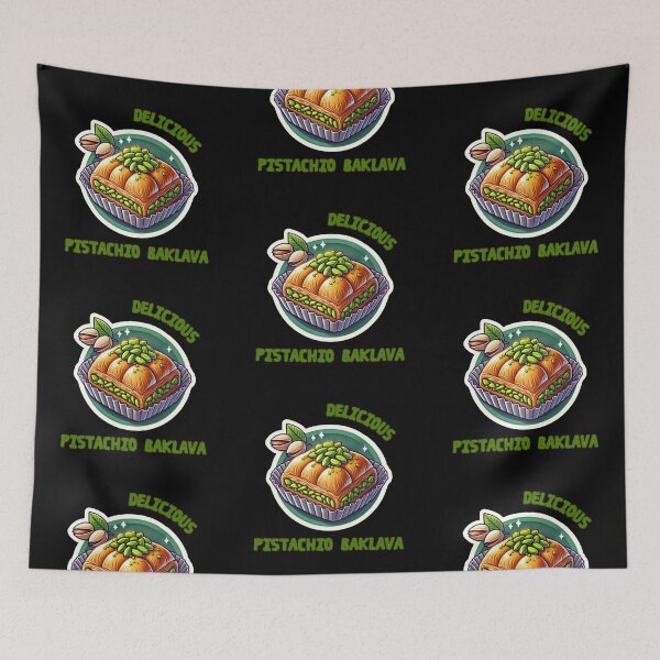 Item preview, Delicious Turkish Pistachio Baklava Dessert Design - Perfect for Food Lovers! designed and sold by Psycho-Crazy.