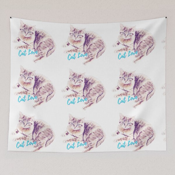 Item preview, Cat love  designed and sold by wallartofmio.