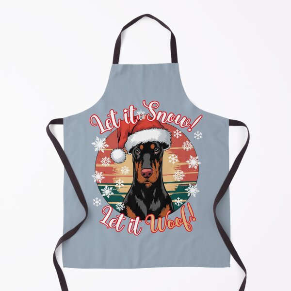 Item preview, Doberman Pinscher Christmas Design - Let It Snow! Let It Woof! designed and sold by EwaVerse.