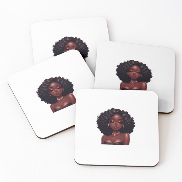 Item preview, Radiant African American Glam Sticker | Luxurious Black Beauty Sticker – Bold Cultural Statement designed and sold by msrmiami1.