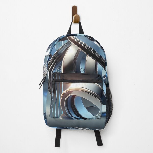 Item preview, Futuristic Metallic Ribbon Design designed and sold by PawtopiaDesigns.