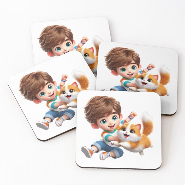 Item preview, Boy and Cat designed and sold by Hevensgarden.
