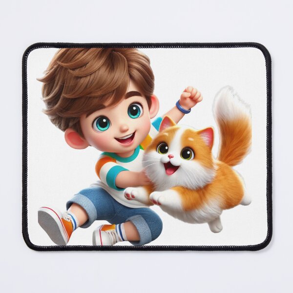 Item preview, Boy and Cat designed and sold by Hevensgarden.