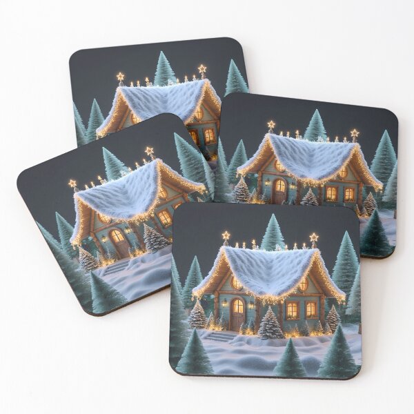 Item preview, Enchanting Winter Cabin - Cozy Christmas Wonderland Design designed and sold by CreativeVisionsHub.