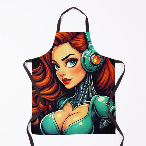 Item preview, Cute Classic Vintage Style Futuristic Anime Girl designed and sold by TheArtOfPat.