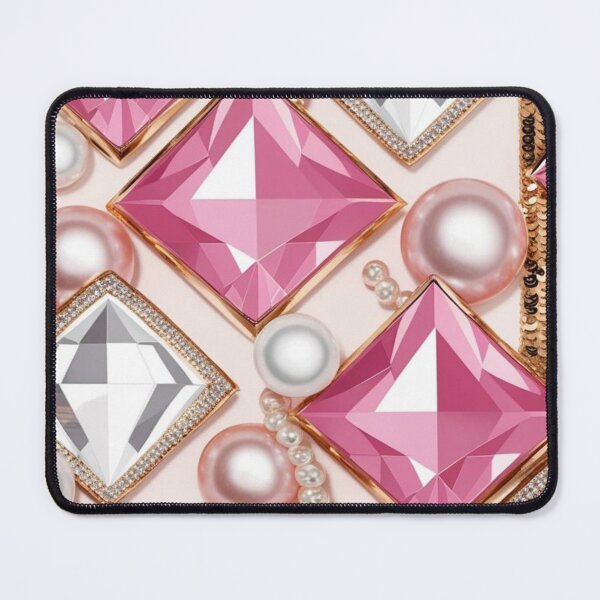Item preview, Pretties - pink gems, gold and diamond pattern designed and sold by Chippychips1.