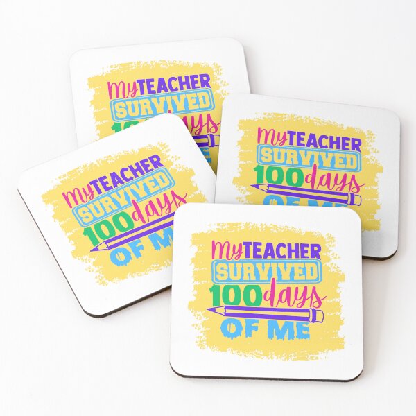 Item preview, My Teacher Survived 100 Days of Me, School | designed and sold by Lotta Luxxa Lifestyle.