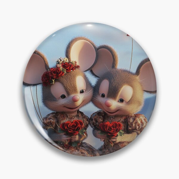 Item preview, Loving Mice with Heart-Shaped Balloons | Valentine's Day designed and sold by Cris888.