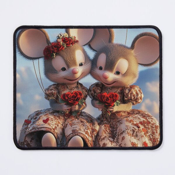 Item preview, Loving Mice with Heart-Shaped Balloons | Valentine's Day designed and sold by Cris888.
