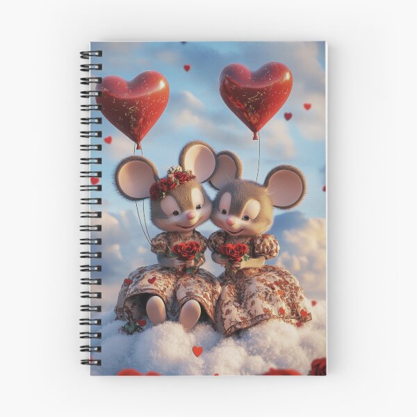 Item preview, Loving Mice with Heart-Shaped Balloons | Valentine's Day designed and sold by Cris888.