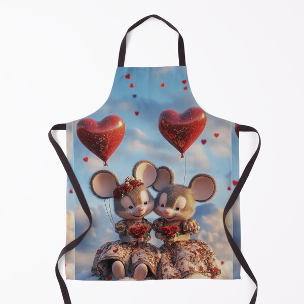 Item preview, Loving Mice with Heart-Shaped Balloons | Valentine's Day designed and sold by Cris888.