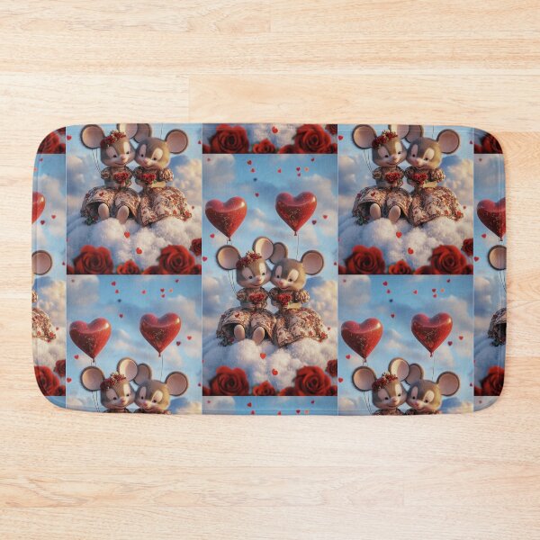 Item preview, Loving Mice with Heart-Shaped Balloons | Valentine's Day designed and sold by Cris888.