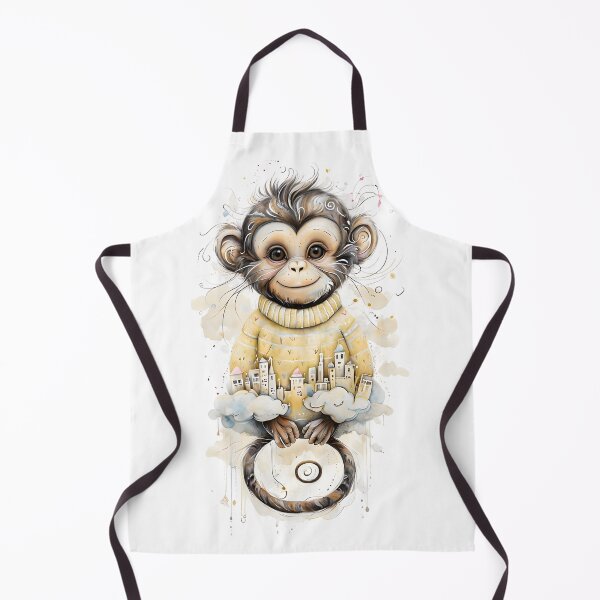 Item preview, Elegant Monkey Illustration Featuring Fantasy Architecture designed and sold by Monascreativeempire.