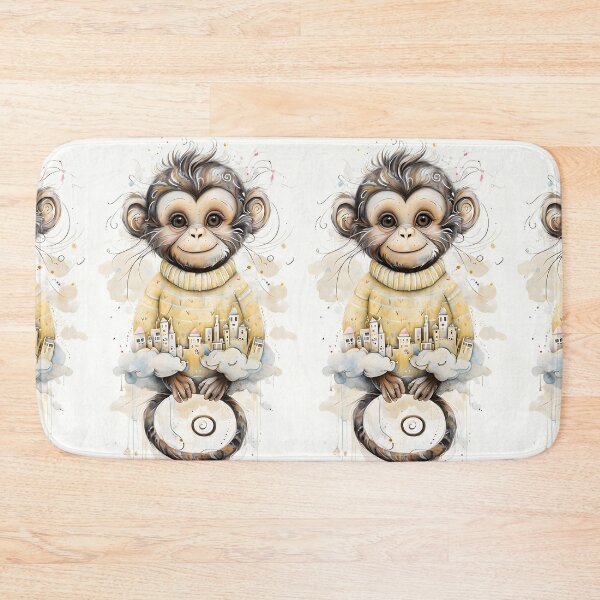 Item preview, Elegant Monkey Illustration Featuring Fantasy Architecture designed and sold by Monascreativeempire.