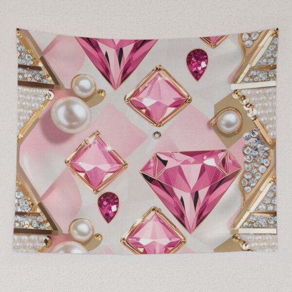 Item preview, Sparkles - pink, gold, pearls pattern diamonds  designed and sold by Chippychips1.