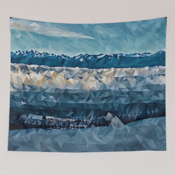 Item preview, Olympic Mountains Puget Sound (Poly Art) designed and sold by flyscenicair.