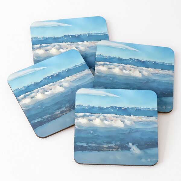 Item preview, Olympic Mountains Puget Sound (Watercolor) designed and sold by flyscenicair.