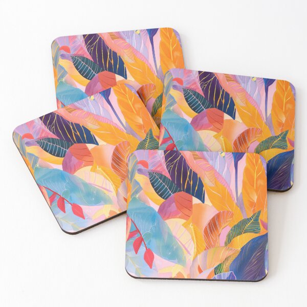 Item preview, Tropical Leaf Symphony in Rainbow Color designed and sold by MindKunst.