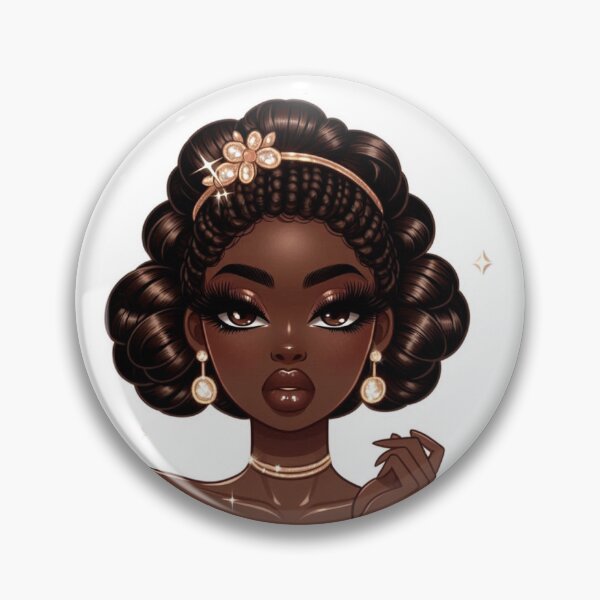Item preview, Regal Black Magic Queen Sticker – Stunning African American Art with Bold Style - Bold African American Glamour Sticker – Iconic Art designed and sold by msrmiami1.