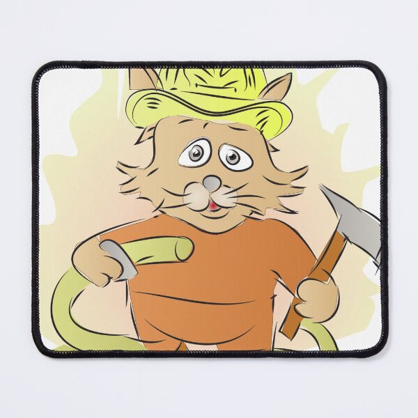 Item preview, Cartoon Firefighter cat Mascot designed and sold by karyalangit.