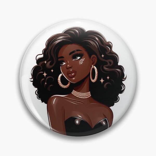 Item preview, Radiant Curls Sticker – Stunning Afrocentric Beauty with Glowing Style - Luxury Glam Sticker – Modern Black Culture Aesthetic designed and sold by msrmiami1.