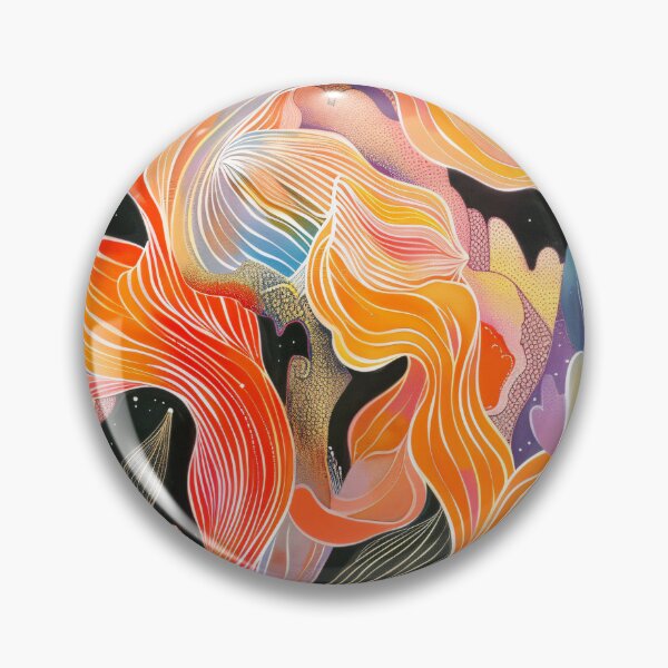 Item preview, fire flowers in coral red designed and sold by MindKunst.