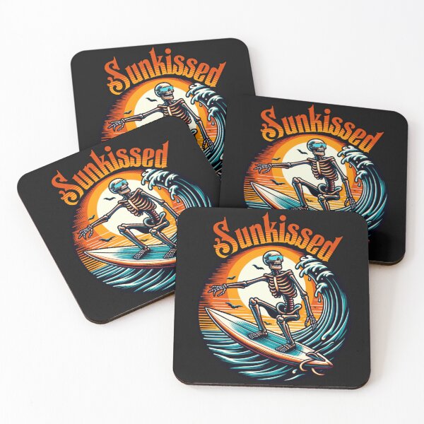 Item preview, Surfer Skeleton Tshirt designed and sold by Wandering Threads.