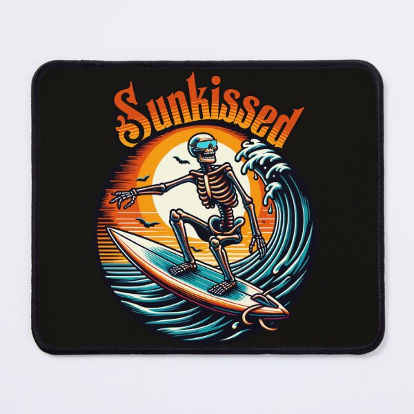 Item preview, Surfer Skeleton Tshirt designed and sold by Wandering Threads.