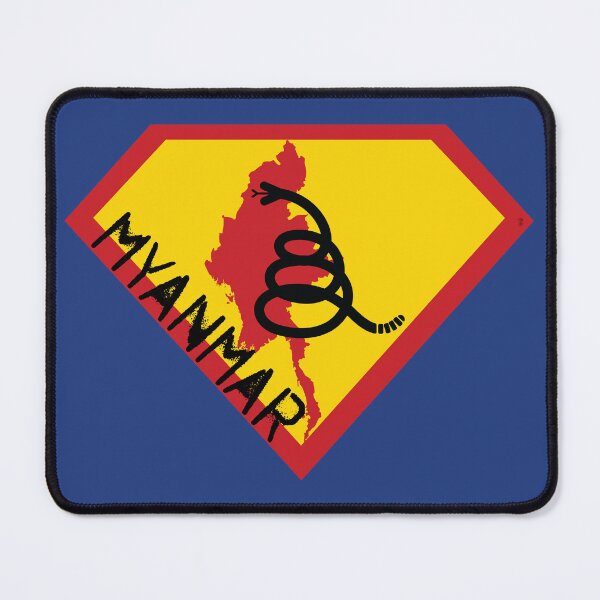 Item preview, MYANMAR Spell Out - Freedom Is The Superpower - Modern Gadsden Snake Flag - Dont Tread On Me SUPERHERO design designed and sold by pelagio.
