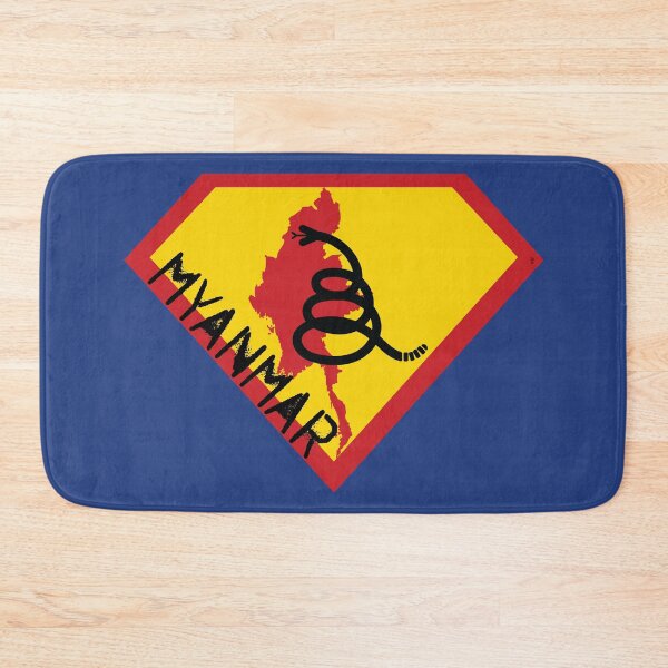 Item preview, MYANMAR Spell Out - Freedom Is The Superpower - Modern Gadsden Snake Flag - Dont Tread On Me SUPERHERO design designed and sold by pelagio.