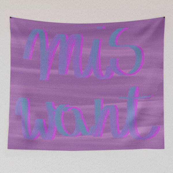 Item preview, MISWANT word art print designed and sold by nataliavandalia.