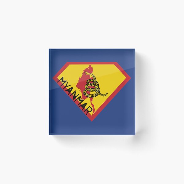 Item preview, MYANMAR Spell Out - Freedom Is The Superpower - Gadsden Snake Flag - Dont Tread On Me SUPERHERO design designed and sold by pelagio.