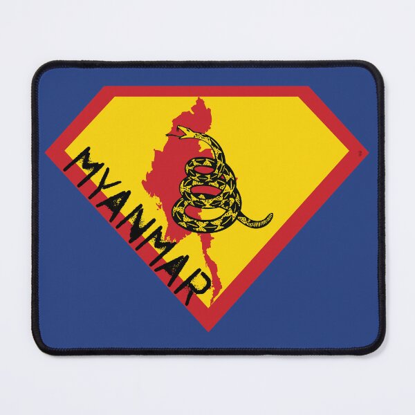 Item preview, MYANMAR Spell Out - Freedom Is The Superpower - Gadsden Snake Flag - Dont Tread On Me SUPERHERO design designed and sold by pelagio.