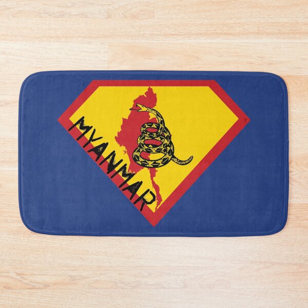 Item preview, MYANMAR Spell Out - Freedom Is The Superpower - Gadsden Snake Flag - Dont Tread On Me SUPERHERO design designed and sold by pelagio.