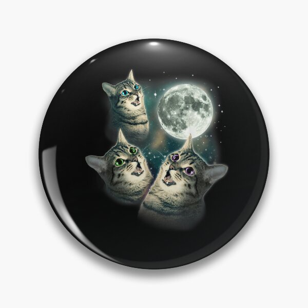 Item preview, Funny Cat Gift Graphic Tee Three Cat Moon 3 Wolfs Cute Kitten Graphic designed and sold by FunnyHumorTees.