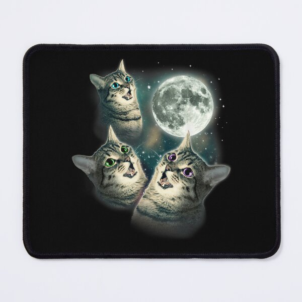 Item preview, Funny Cat Gift Graphic Tee Three Cat Moon 3 Wolfs Cute Kitten Graphic designed and sold by FunnyHumorTees.