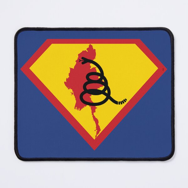 Item preview, MYANMAR  - Freedom Is The Superpower - Modern Gadsden Snake Flag - Dont Tread On Me SUPERHERO design designed and sold by pelagio.