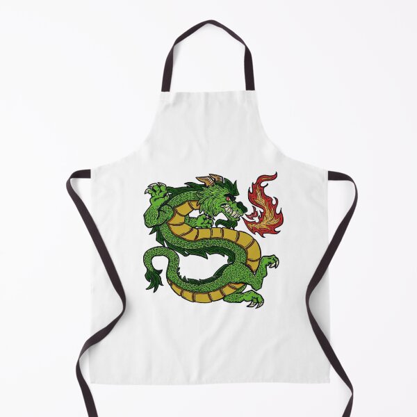 Item preview, Long green dragon breathing fire designed and sold by estermonteraa.