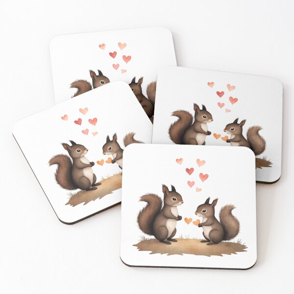 Item preview, Watercolor squirrel family, watercolor squirrel , valentine day, love, adorable animals designed and sold by Victoria Riabov.